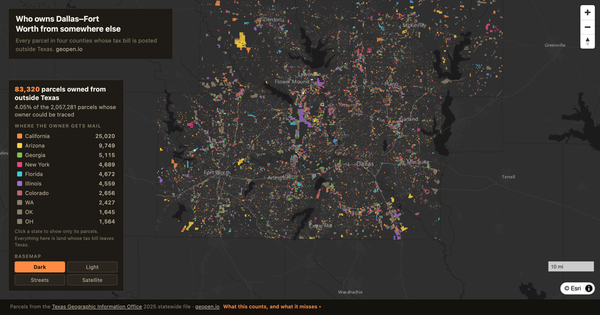 Preview of Who owns DFW from somewhere else
