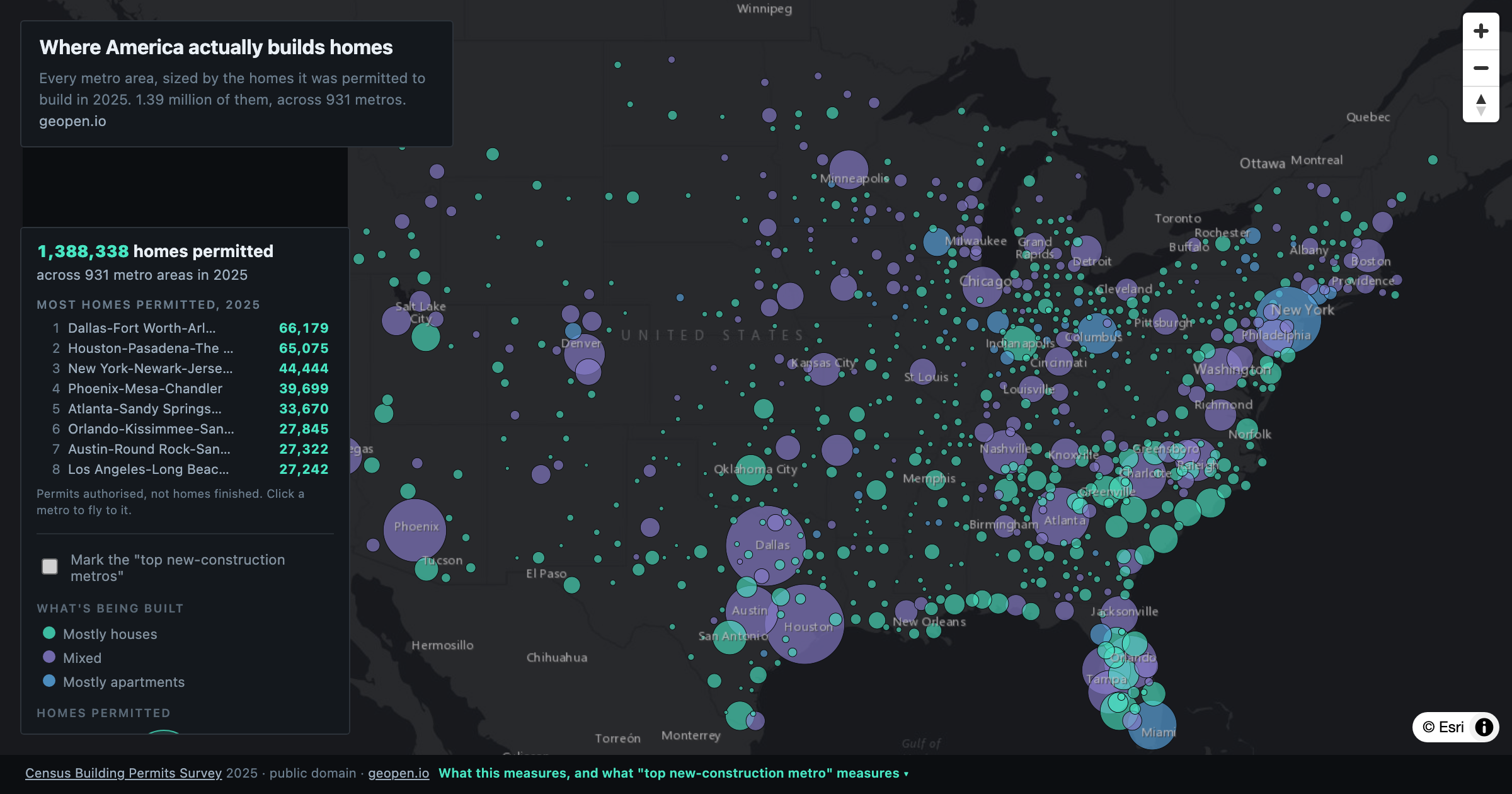 Preview of Where America actually builds homes